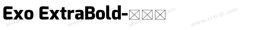 Exo ExtraBold字体转换